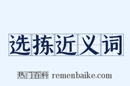 选拣近义词是什么意思的图片
